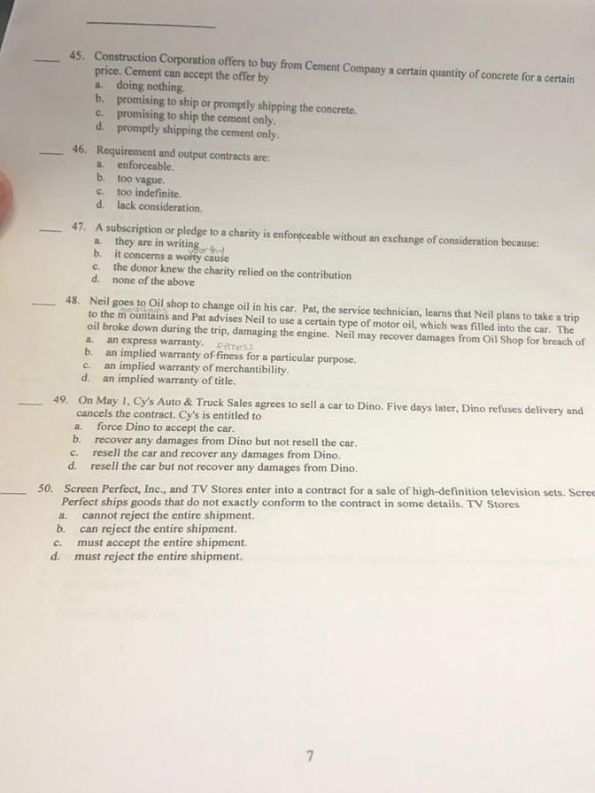 Solved Need Help With These Business Law Multiple Choice | Chegg.com