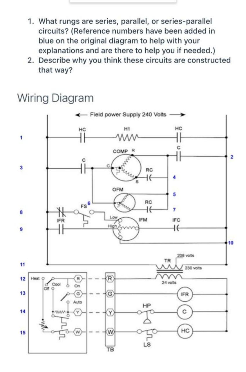 Solved 1. What rungs are series, parallel, or | Chegg.com