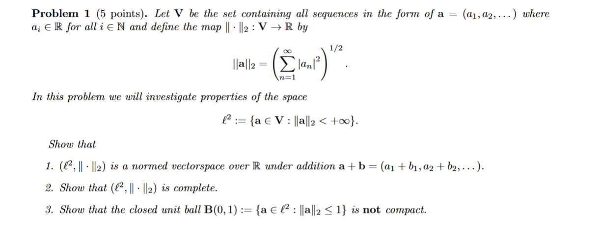 Solved Problem 1 ( 5 points). Let V be the set containing | Chegg.com