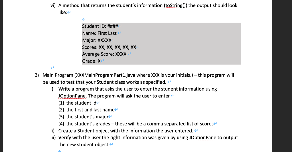 Solved You Will Create A Separate Class For Each Class. Make | Chegg.com