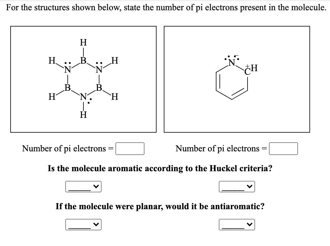 Solved For the structures shown below, state the number of