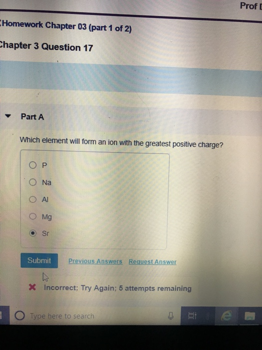 Solved Prof Homework Chapter 03 (part 1 of 2) hapter 3 | Chegg.com