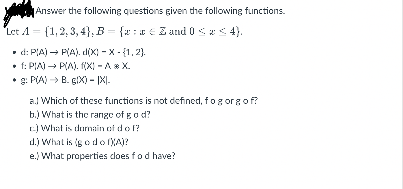 Solved Answer the following questions given the following | Chegg.com