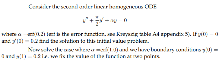 Solved Consider the second order linear homogeneous ODE | Chegg.com