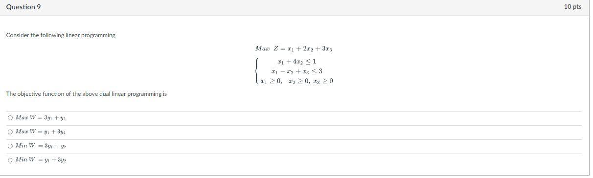 Solved Consider the following linear programming | Chegg.com