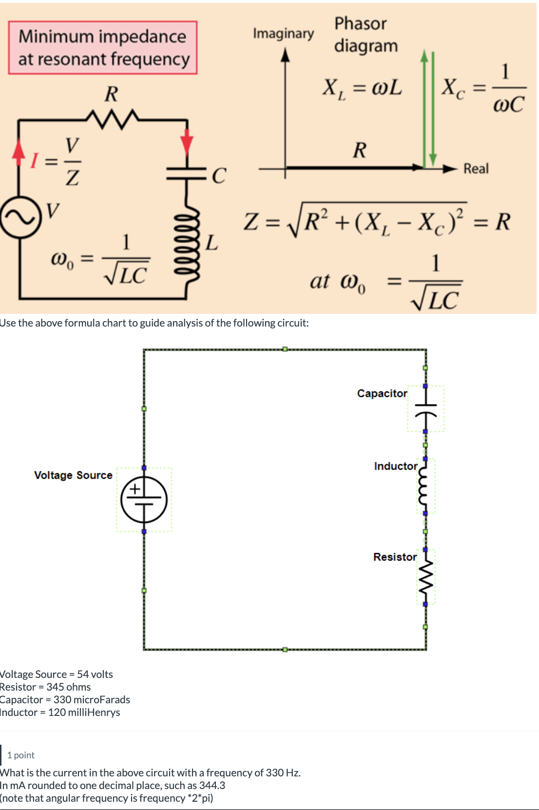 Solved Part A: What is the current in the above circuit with 