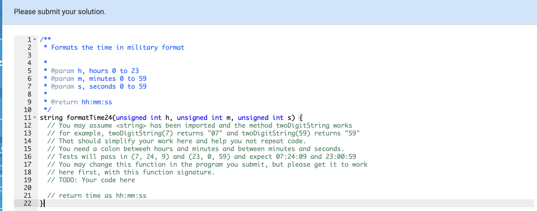Solved Before you submit your project code, you will be able | Chegg.com