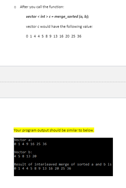Solved Lab8: Vector merge CS-102 2020 Fall Semester E6.20 | Chegg.com