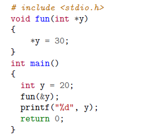 Solved C program (1) Is the variable y in main() stored on | Chegg.com