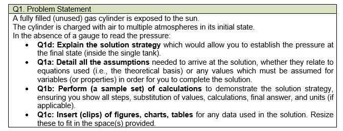 Solved Q1 Problem Statement A Fully Filled Unused Gas Chegg Com