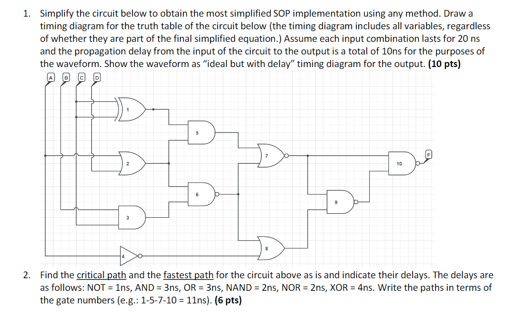 Solved 1. Simplify the circuit below to obtain the most | Chegg.com