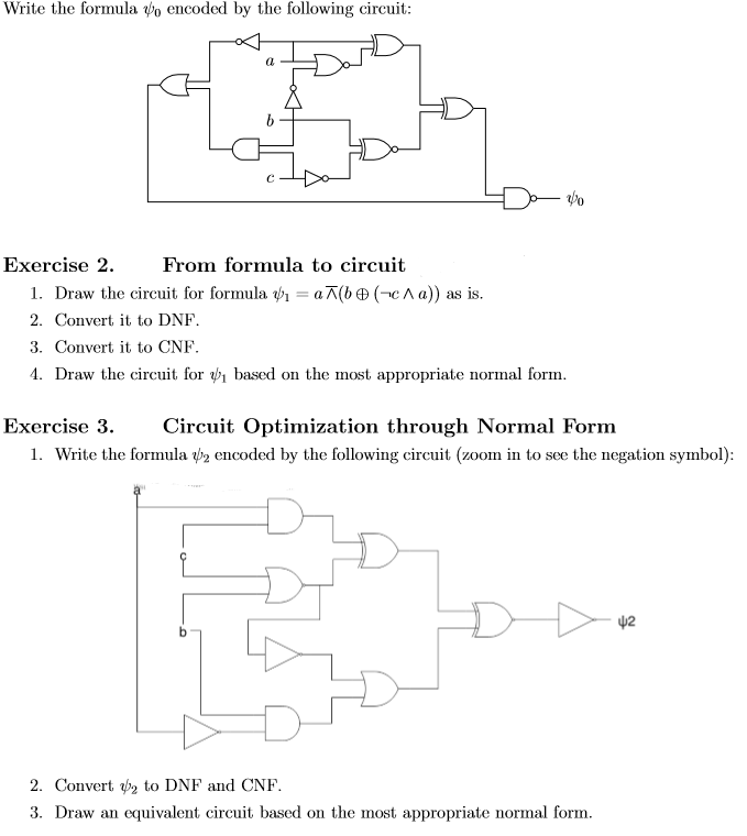 Solved Write the formula Yo encoded by the following | Chegg.com