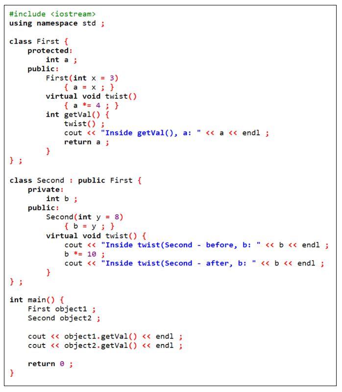 Solved (Advanced C++) Determine the output of several