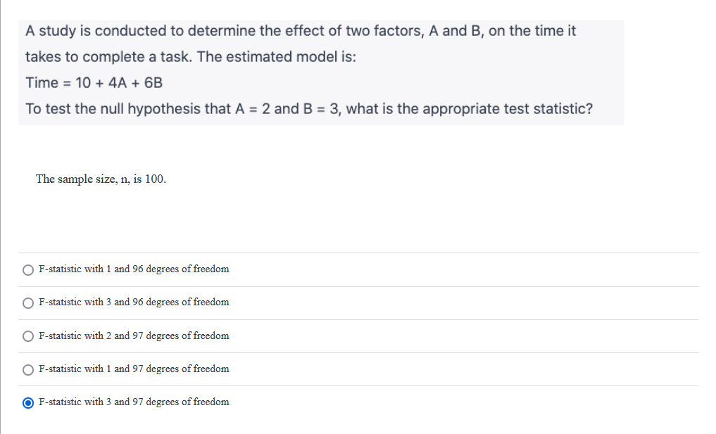 Solved A Study Is Conducted To Determine The Effect Of Two | Chegg.com