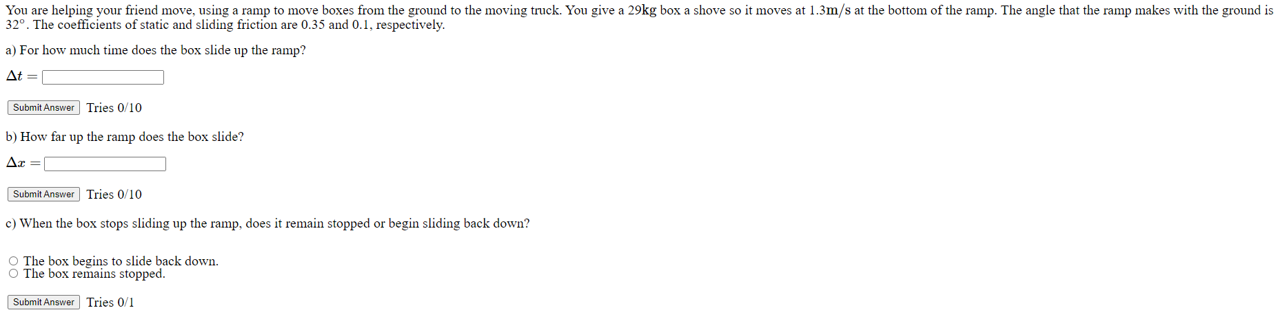 Solved You are helping your friend move, using a ramp to | Chegg.com