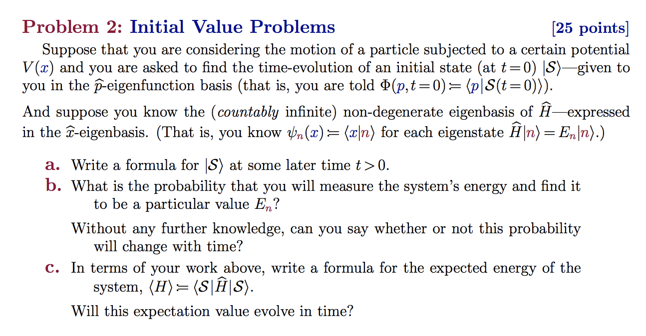 Problem 2 Initial Value Problems 25 Points Supp Chegg Com