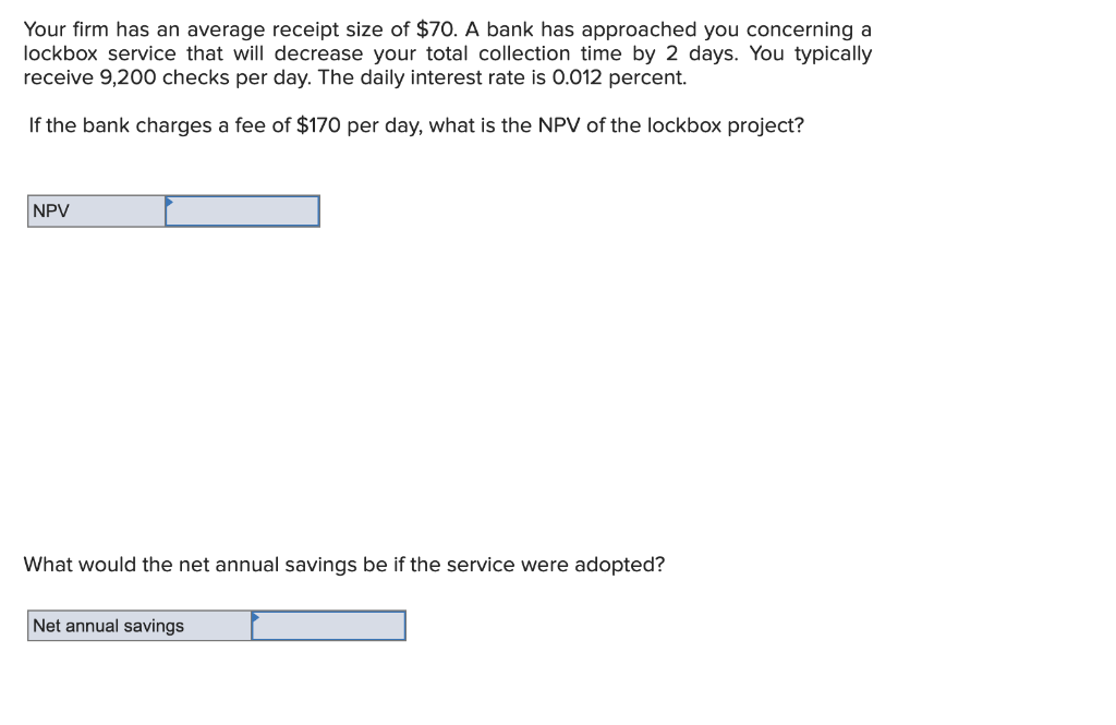 solved-your-firm-has-an-average-receipt-size-of-70-a-bank-chegg