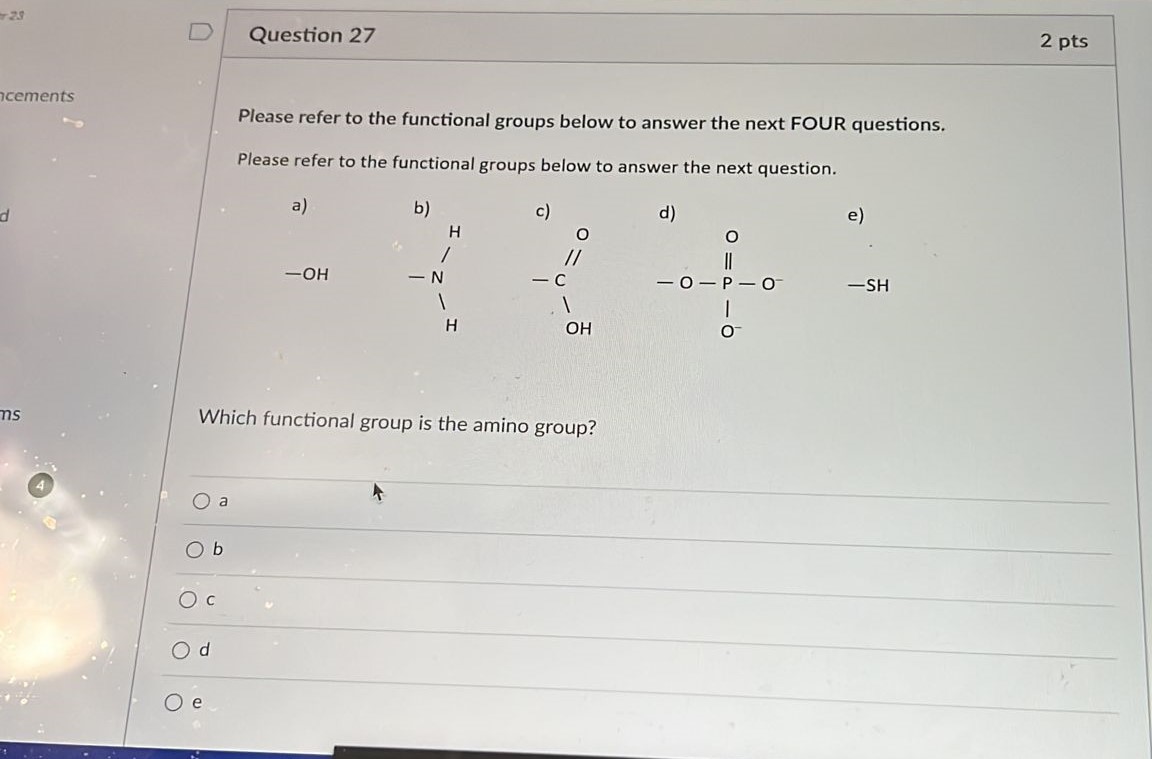 Solved Please refer to the functional groups below to answer | Chegg.com