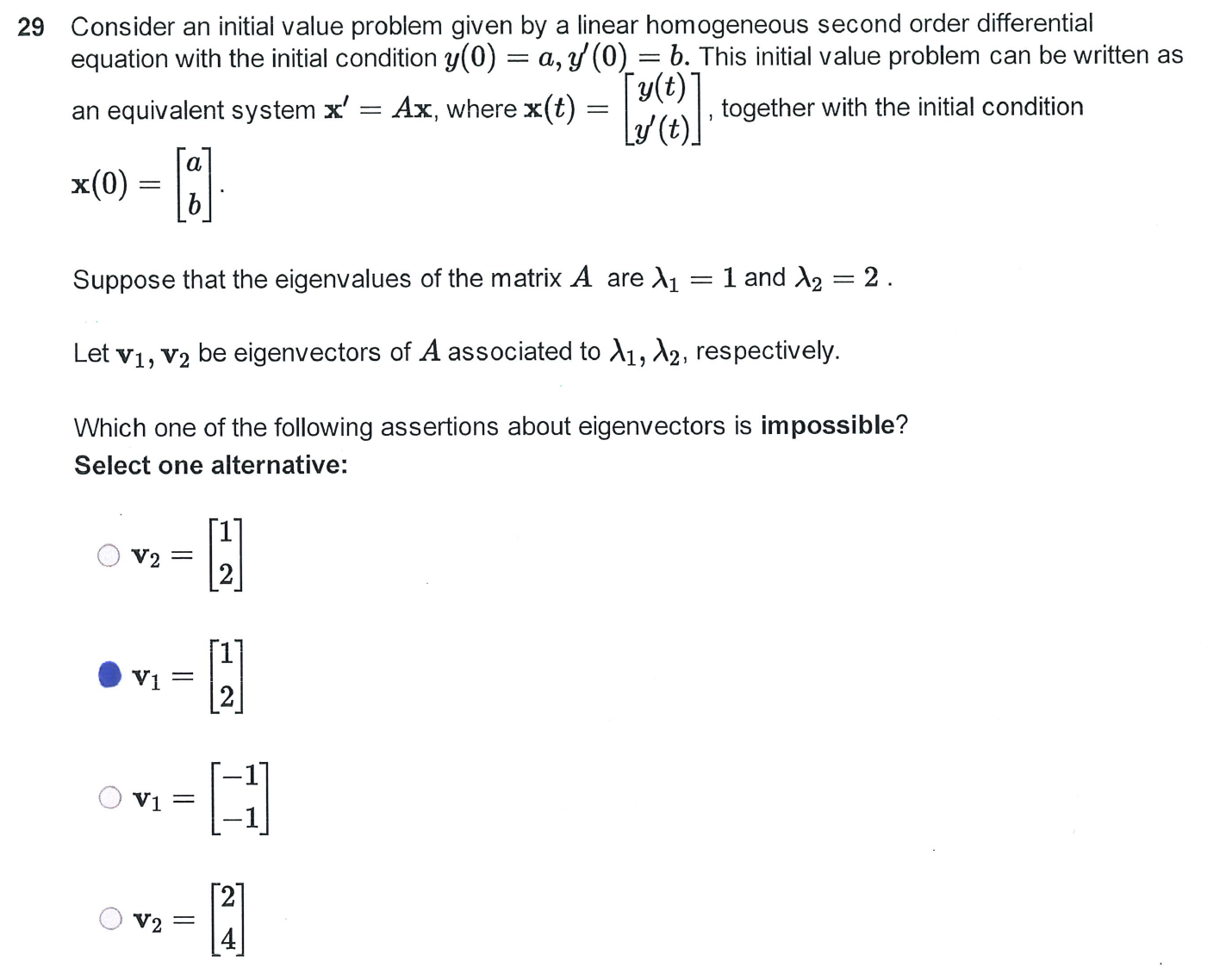 Solved consider an initial value problem given by a linear chegg