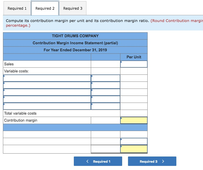 Solved Problem 18-1A Contribution margin income statement | Chegg.com