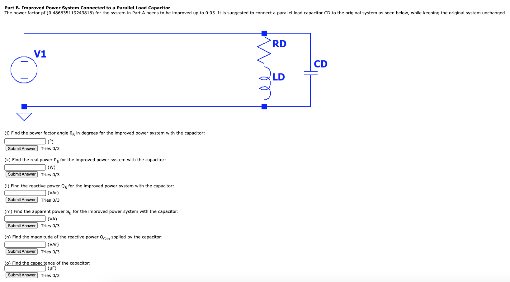 Solved Part B. Improved Power System Connected to a Parallel | Chegg.com