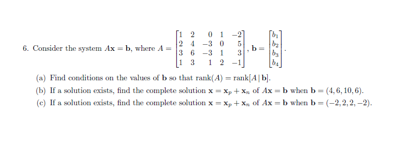 Solved Linear Algebra Question. Please Answer All Parts. | Chegg.com