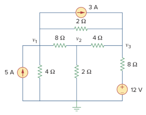 Solved Use mesh current analysis to find the voltage v1 at | Chegg.com