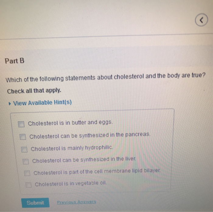 Solved Part B Which of the following statements about