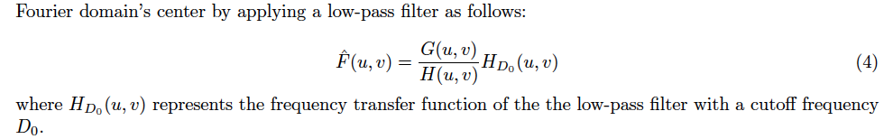 Fourier Domain S Center By Applying A Low Pass Filter Chegg Com