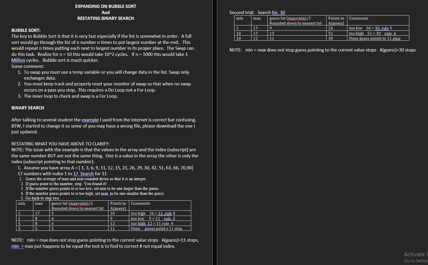 Solved LAB 11 SORT - SEARCH ME 1101L Use the Bubble Sort | Chegg.com