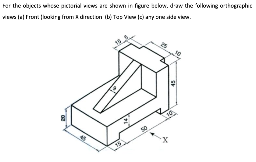 Solved For the objects whose pictorial views are shown in | Chegg.com