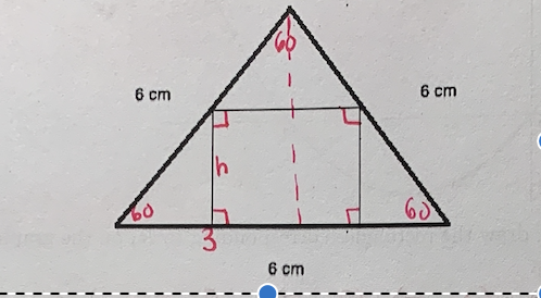 the side length of an equilateral triangle is 6 cm