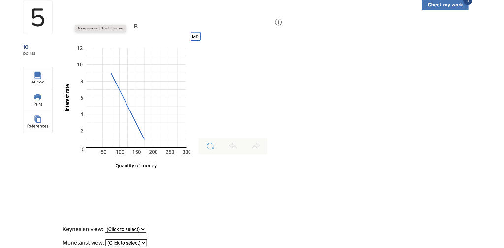 Check my work 5 Use the graph below to answer the | Chegg.com