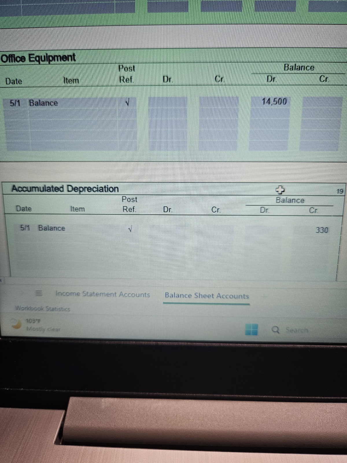 ≡ Statement Accounts Balance Sheet Accounts