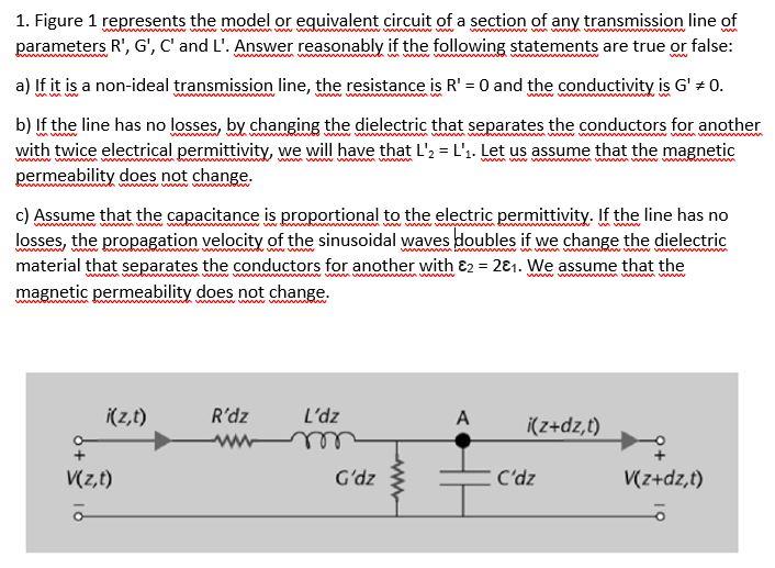 1 Figure 1 Represents The Model Or Equivalent Cir Chegg Com