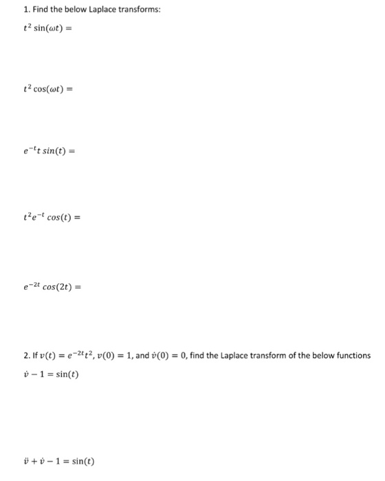 laplace transform of sin t cos t 2