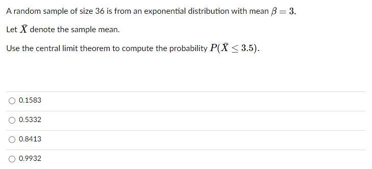 solved-a-random-sample-of-size-36-is-from-an-exponential-chegg