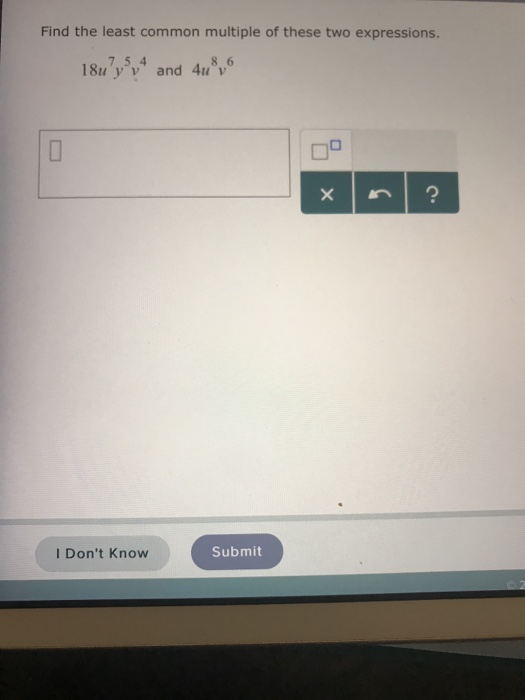 Solved Find the least common multiple of these two | Chegg.com