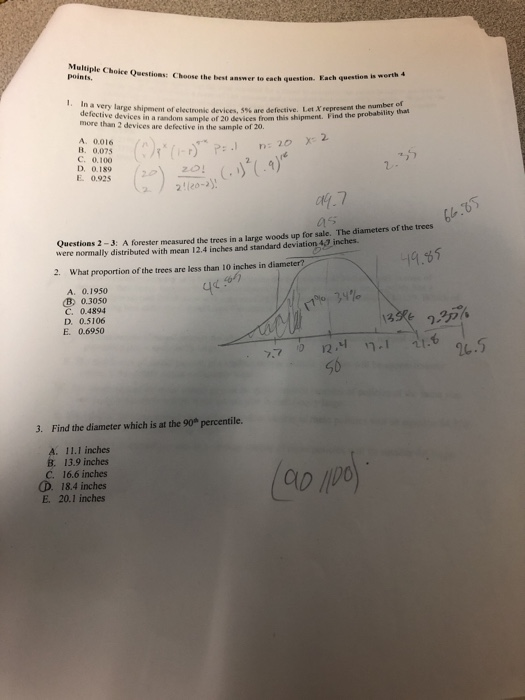 Solved Multiple Choice Questioms: Choose the best answer to | Chegg.com