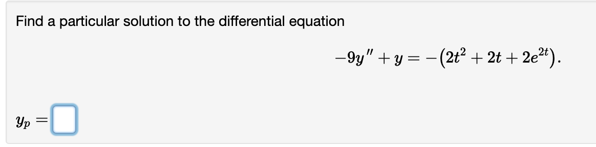 Solved Find A Particular Solution To The Differential 9549