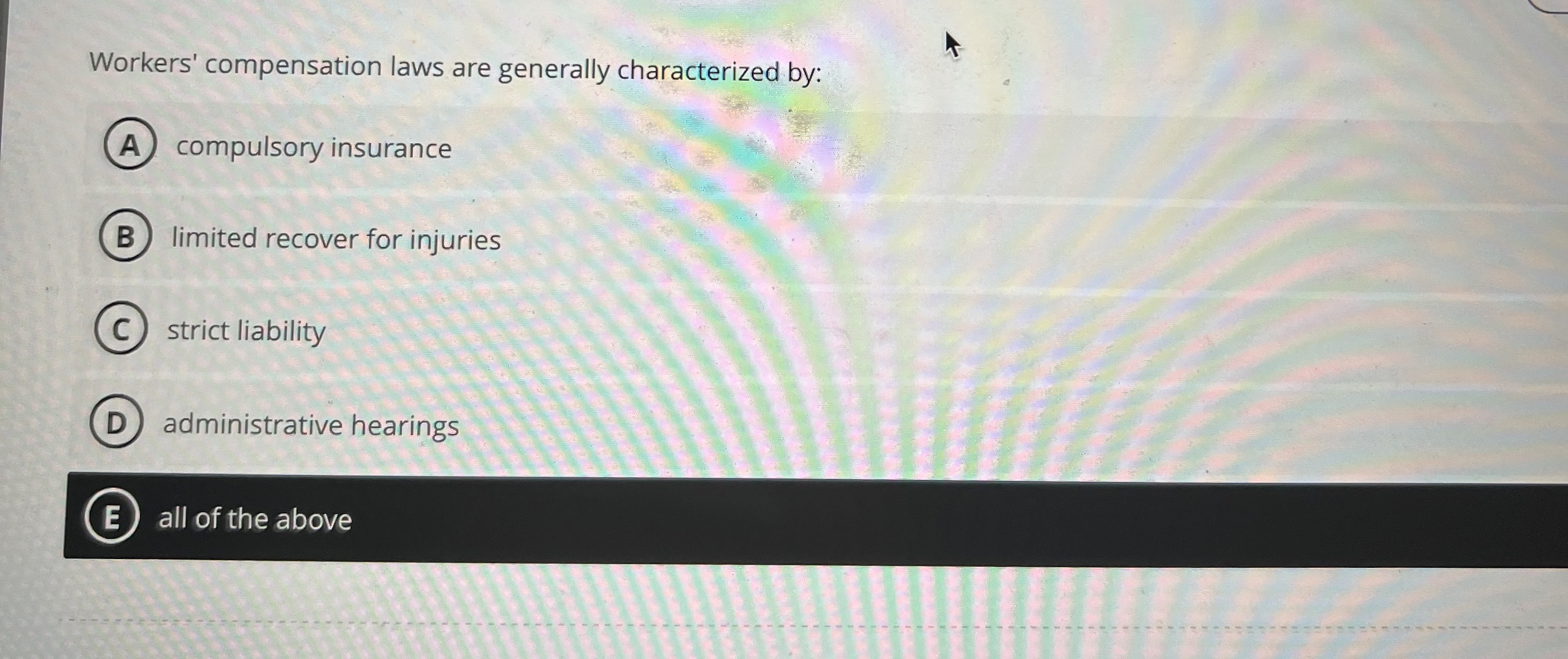 Solved Workers' compensation laws are generally