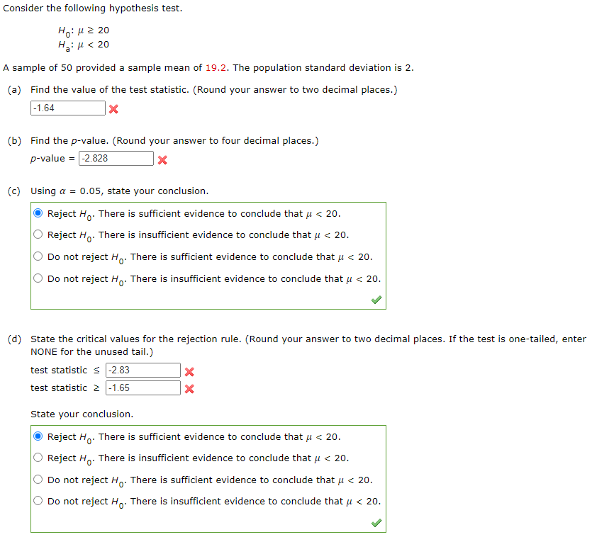 Solved Consider the following hypothesis test. Hoiu 220 Hai | Chegg.com