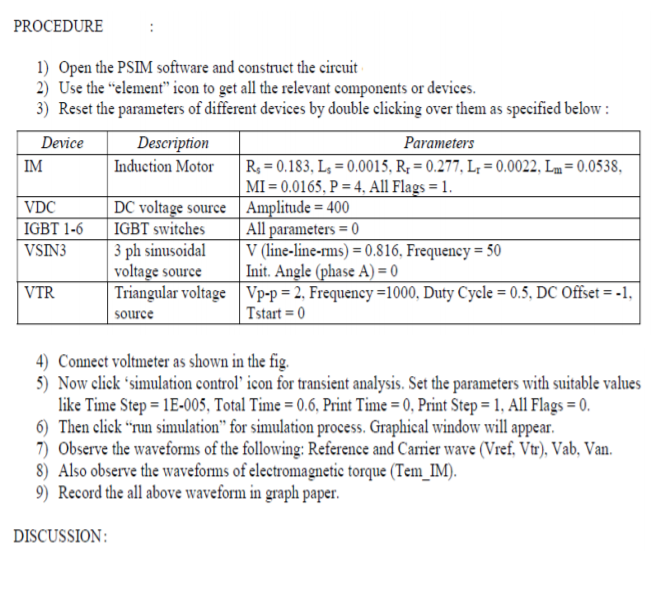 Lab Speed Control Of Squirrel Cage Induction Chegg Com