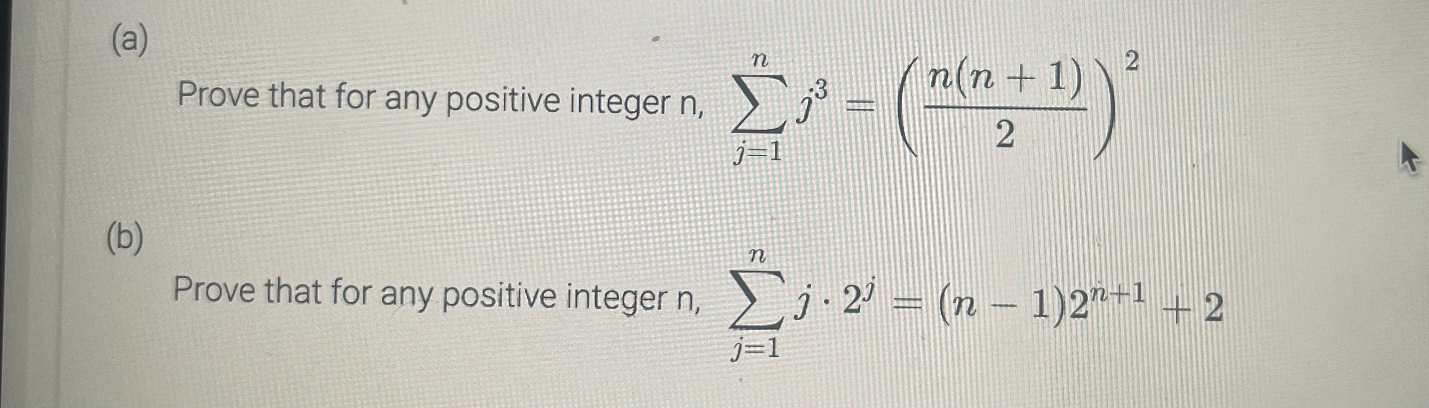 Solved (a) Prove That For Any Positive Integer | Chegg.com