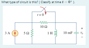 What type of circuit is this? (Classify at time | Chegg.com