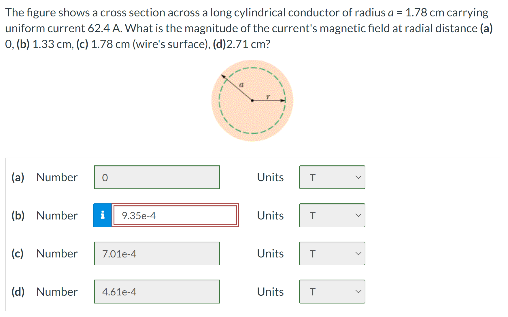 Solved The figure shows a cross section across a long | Chegg.com