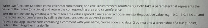 Solved Write two functions (2 points each): | Chegg.com