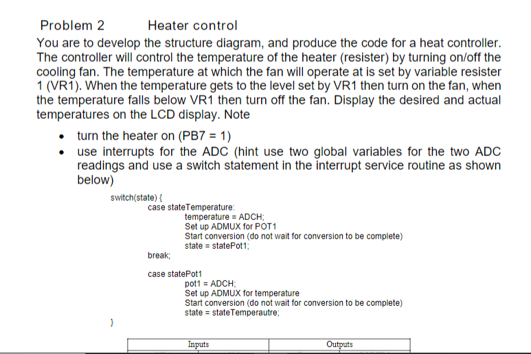 Solved Problem 1 Security light You are to develop the | Chegg.com