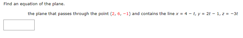 Solved Find an equation of the plane. the plane that passes | Chegg.com