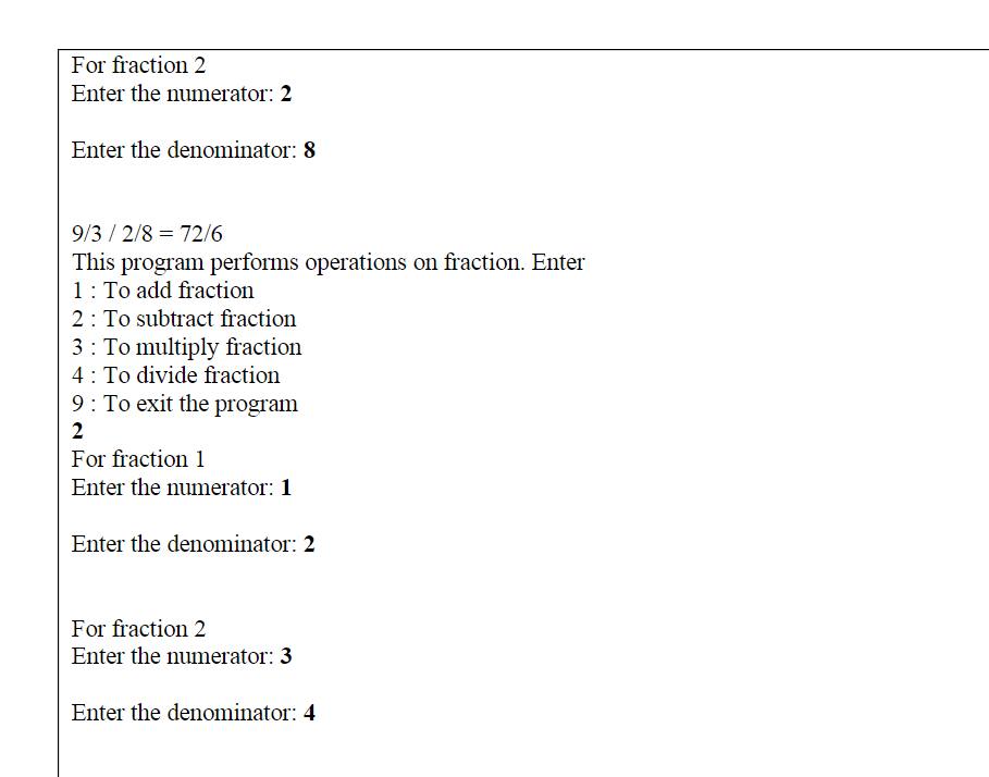 Solved Write a program that lets the user perform arithmetic | Chegg.com